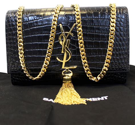 ysl black chain bag|ysl black bag gold chain.